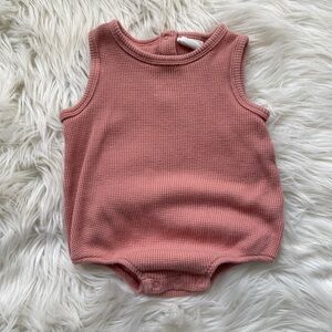 Spearmint love waffle bubble romper